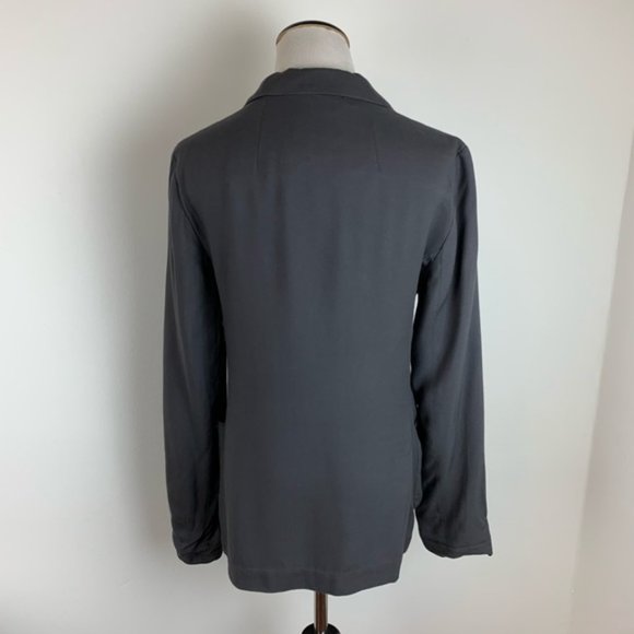 Aritizia Talula Lightweight Open Front Dark Grey Blazer - Picture 3 of 5